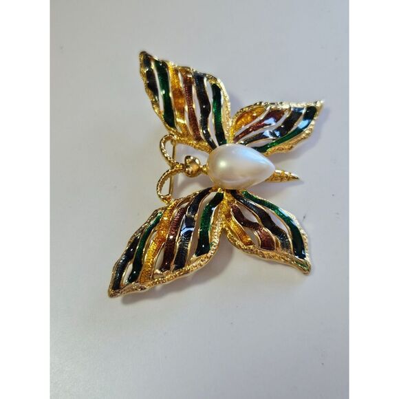 **Final Sale** FO Fernando Originals gold tone butterfly brooch - Picture 9 of 10